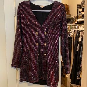 Super fun. Sequin mini dress. Great for New Years. Never worn.